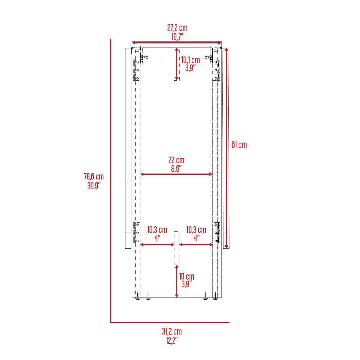 Mesa Abatible, Compact, Wengue y Macadamia, con amplio espacio para colocar objetos (vista 8)