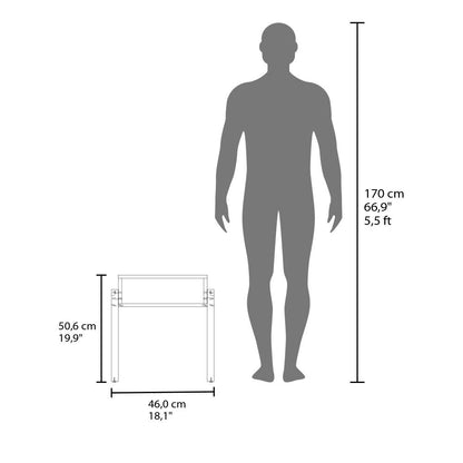Velador Pinetti, Blanco Duqueza, con un entrepaño para guardar objetos y diseño minimalista