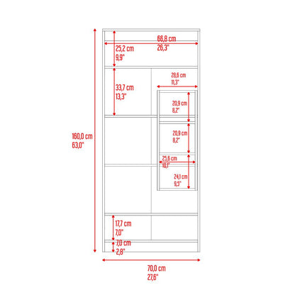 Despensa  Varese, Fresno Europeo y Blanco, con dos puertas y cuatro entrepaños