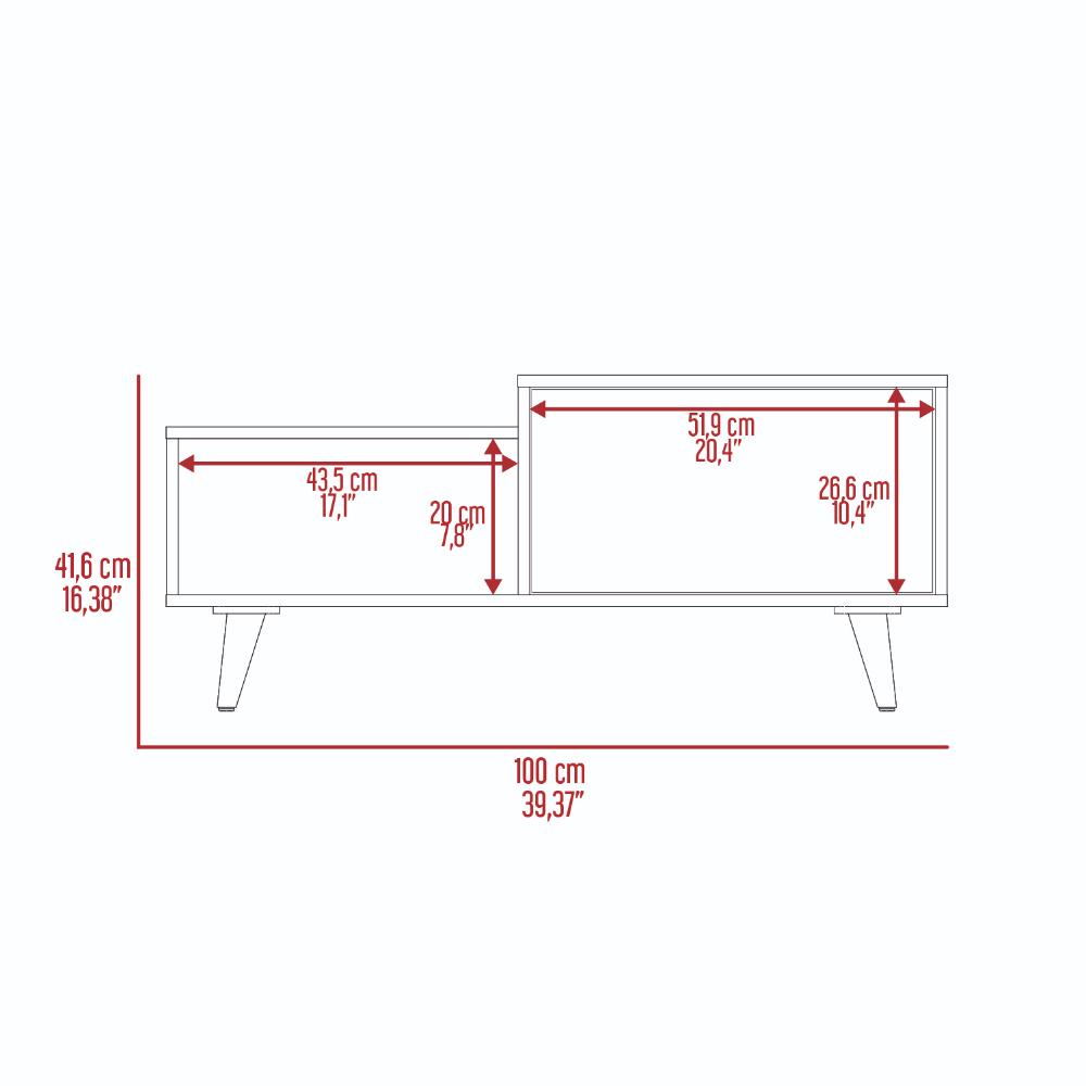Mesa de Centro Trueno, Café Claro y Cocoa, con Amplio Espacio Ideal Para Ubicar Decoraciones (vista 19)