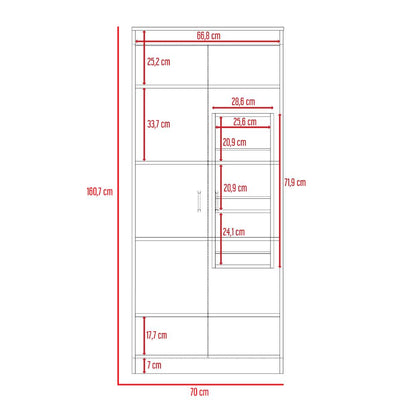 Mueble Alacena Varese Dos Puertas Blanco, Posee Un Estante Adicional En La Puerta Y Cuatro Entrepaños