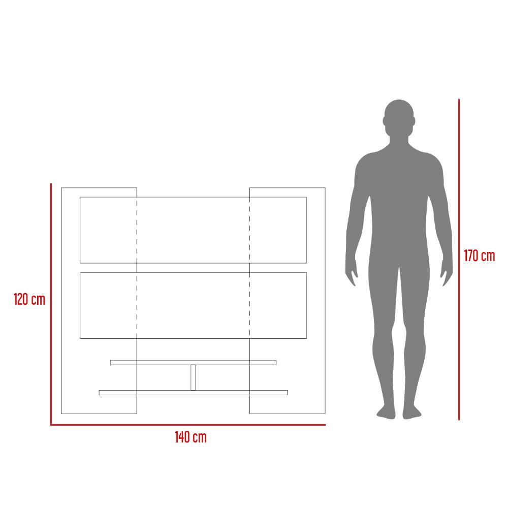 Panel de Tv Elton, Wengue, con Espacio Para Televisor de Hasta 60 Pulgadas