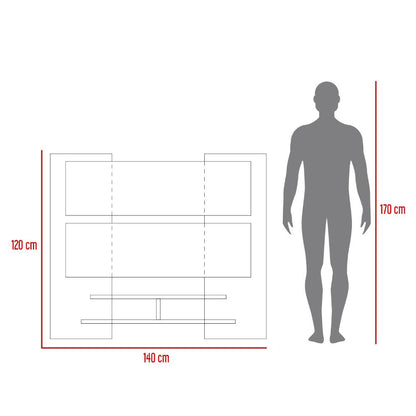 Panel de Tv Elton, Wengue, con Espacio Para Televisor de Hasta 60 Pulgadas