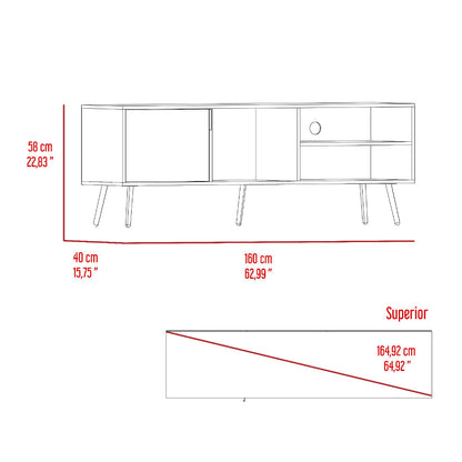 Rack Tv Vulanno 65" Arupo, Con Una Puerta Abatible