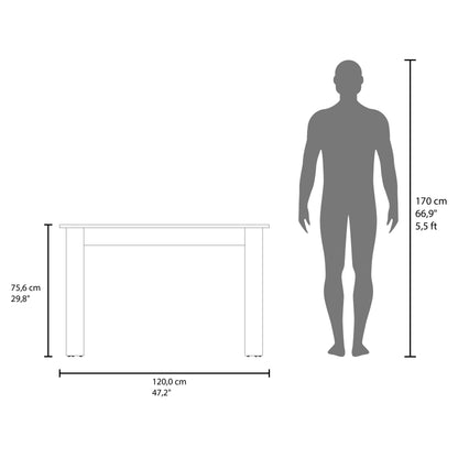 Mesa para Comedor Estrella 120, Positano, con Espacio para Cuatro Personas, No Incluye Sillas