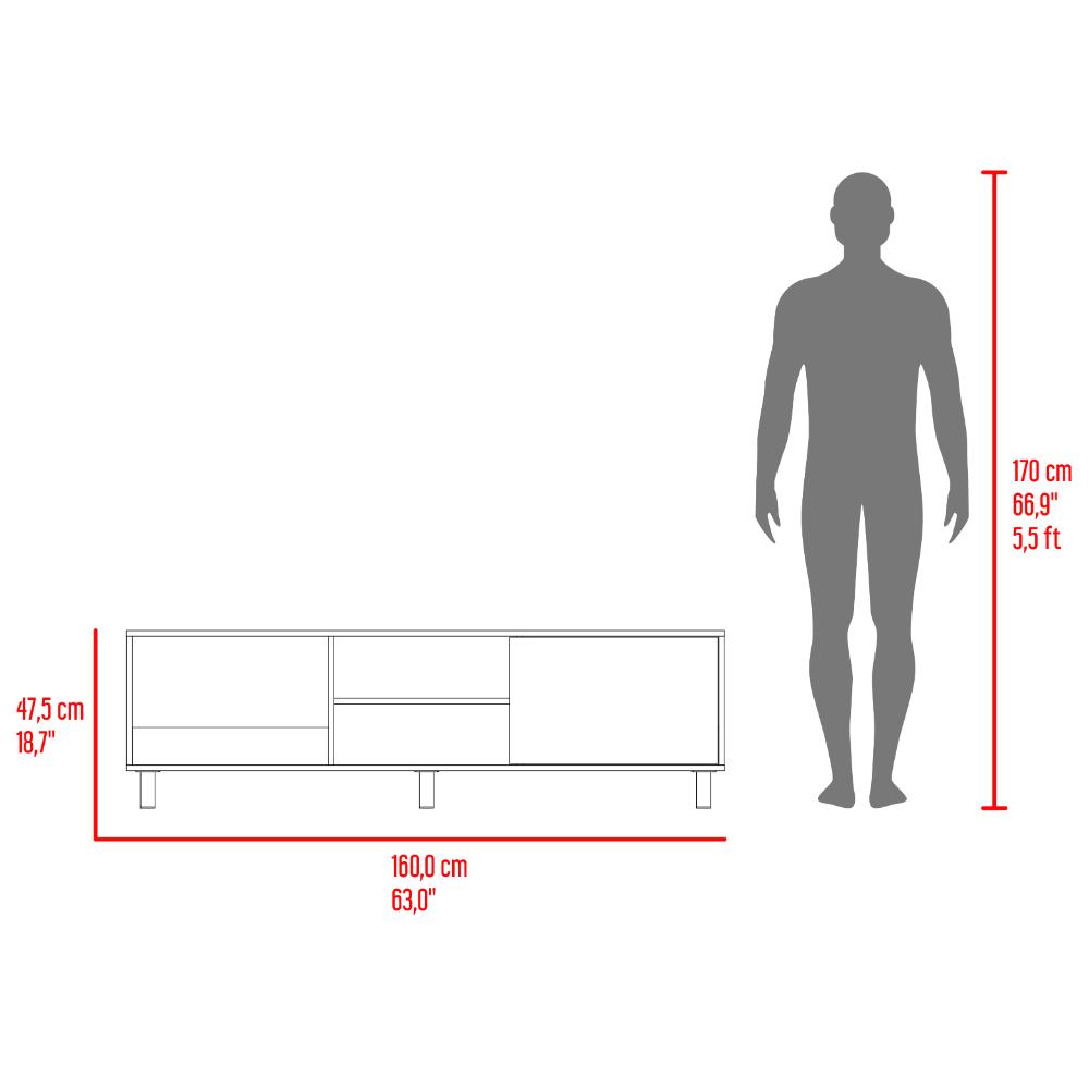 Mesa Para Tv Tunez, Nogal, Para Televisor Hasta 70 Pulgadas (vista 8)
