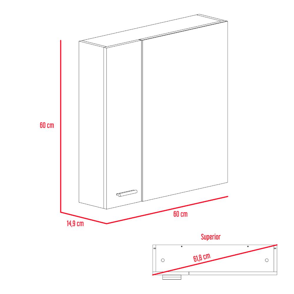 Gabinete De Baño Sines, Blanco High Gloss y Blanco Mqz (vista 8)