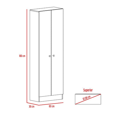 Estante Organizador Wc Dos Puertas Fm 010B, Blanco