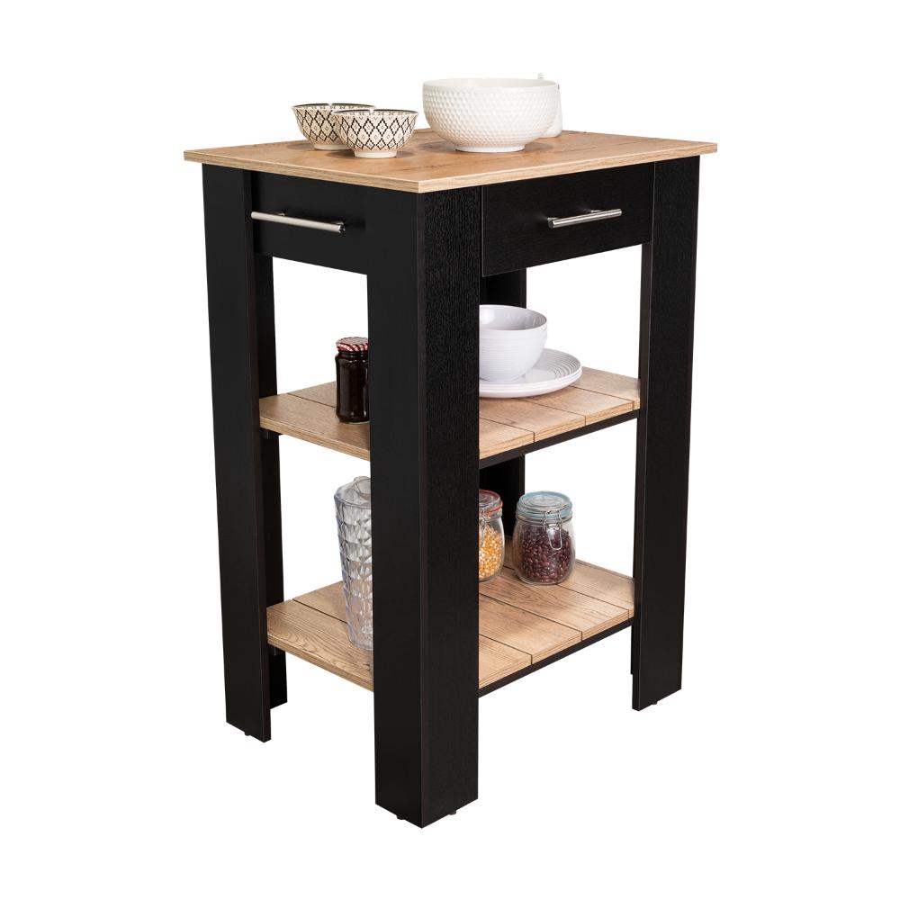 Isla De Cocina Un Cajon, FM Furniture 006N Negro