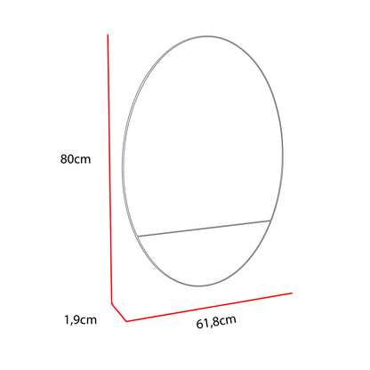 Espejo Ferrara Sencillo Forma Ovalada