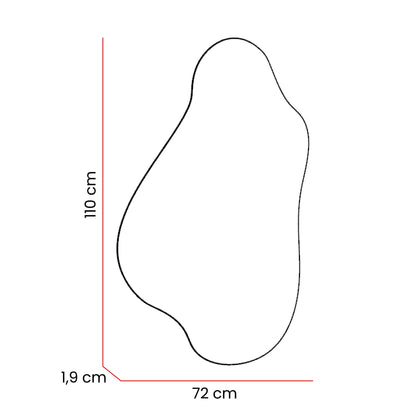 Espejo Maya, con forma irregular