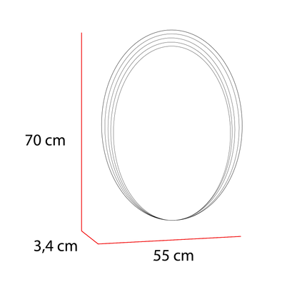 Espejo Zahara Ovalado