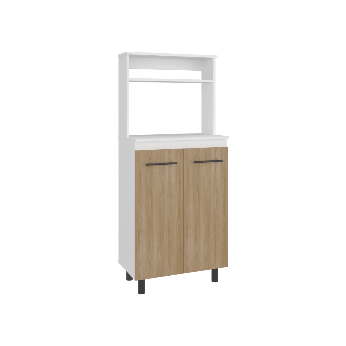 Mueble Microondas Sedona, Blanco Mqz y Fresno Europeo (vista 4)