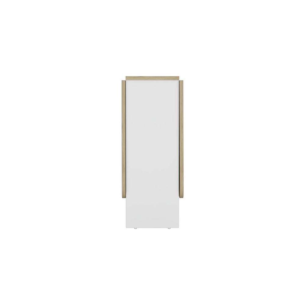 Mesa Plegable Fm 001B, Blanco Y Café Claro