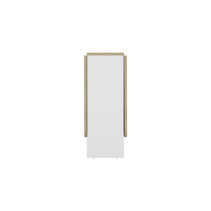 Mesa Plegable Fm 001B, Blanco Y Café Claro