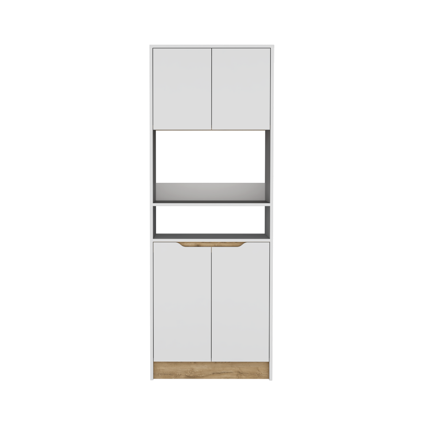 Mueble Microondas Alto Soler, Blanco, con espacio para colocar horno microondas