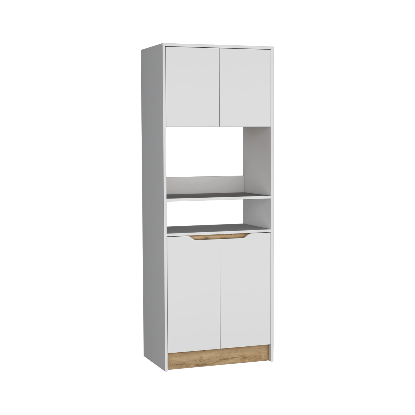 Mueble Microondas Alto Soler, Blanco, con espacio para colocar horno microondas