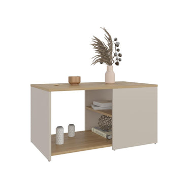 Mesa Centro, Beige Y Café Claro