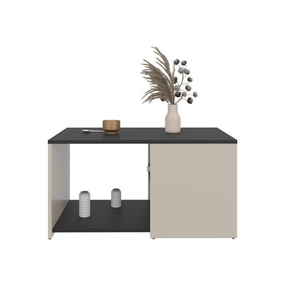 Mesa Centro, Beige Y Negro