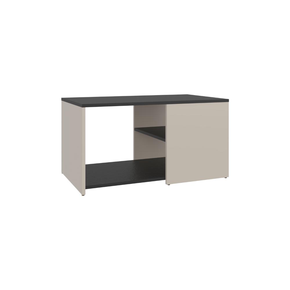 Mesa Centro, Beige Y Negro