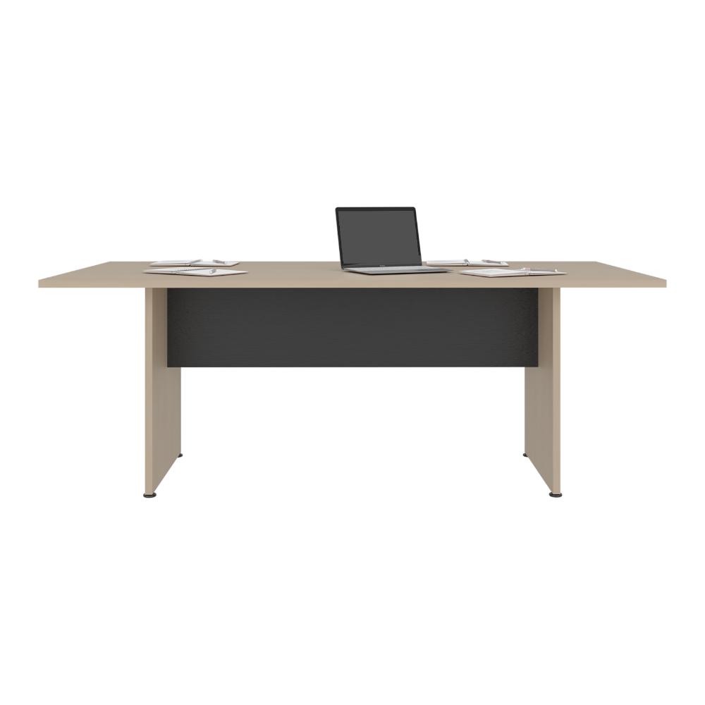 Mesa De Reunion Rectangular M 200 Home Office, Negro Soft y Cartagena