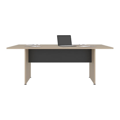 Mesa De Reunion Rectangular M 200 Home Office, Negro Soft y Cartagena