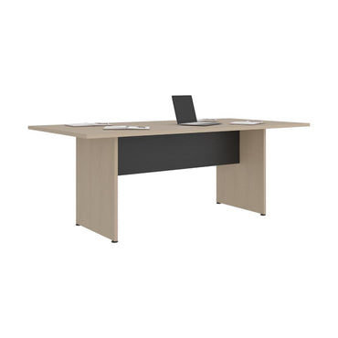 Mesa De Reunion Rectangular M 200 Home Office, Negro Soft y Cartagena