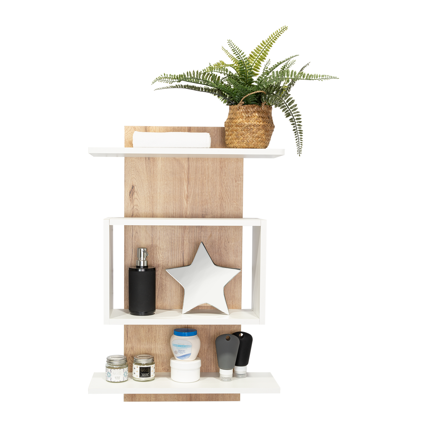 Mueble Organizador Baño Massana, Duna Y Blanco