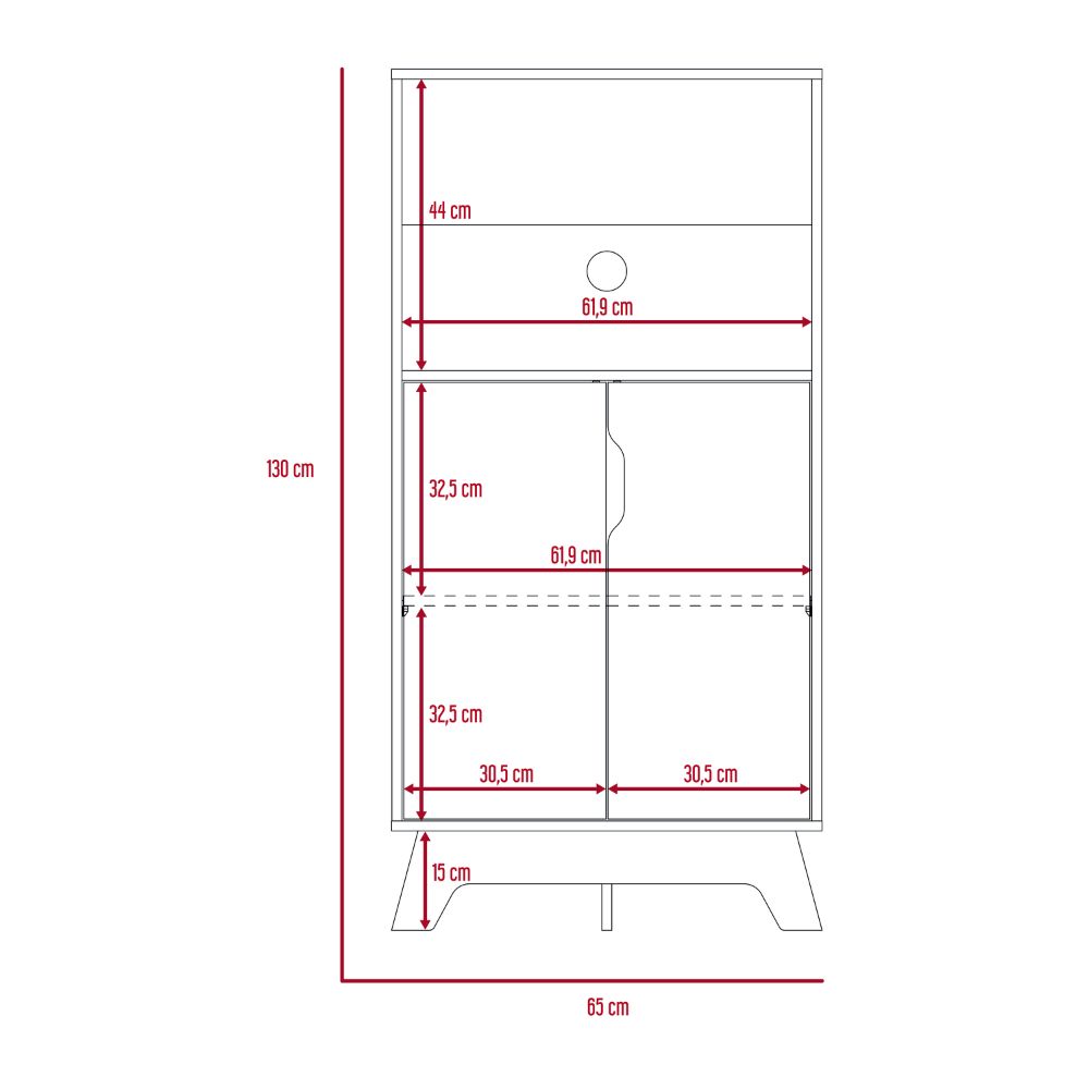Mueble de Microondas Bajo BI Color Para Cocina