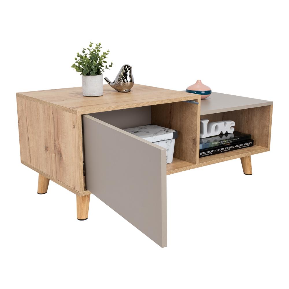 Mesa de Centro Trueno, Café Claro y Cocoa, con Amplio Espacio Ideal Para Ubicar Decoraciones (vista 2)