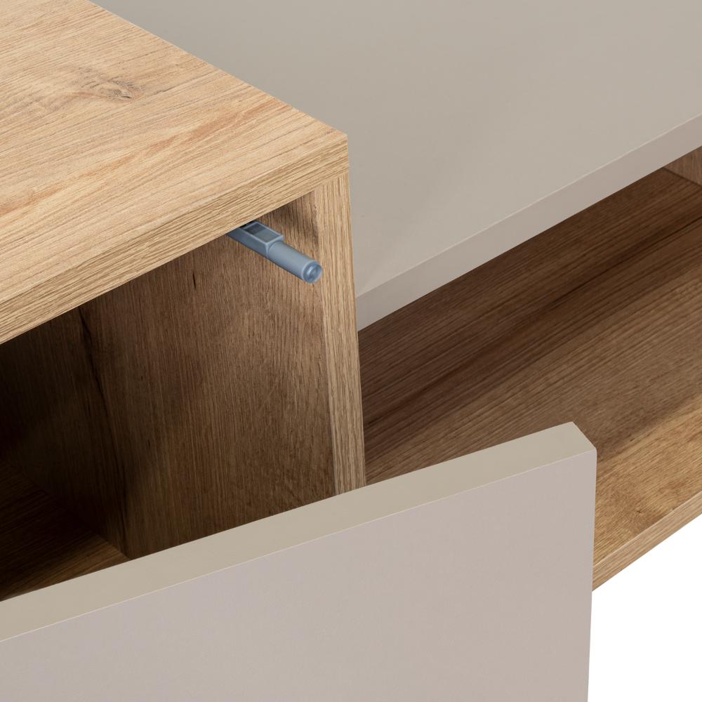 Mesa de Centro Trueno, Café Claro y Cocoa, con Amplio Espacio Ideal Para Ubicar Decoraciones