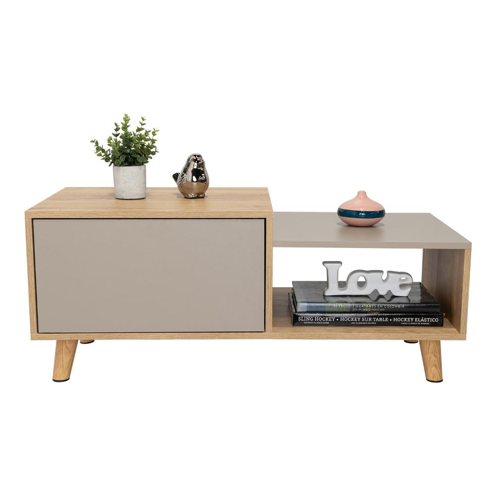 Mesa de Centro Trueno, Café Claro y Cocoa, con Amplio Espacio Ideal Para Ubicar Decoraciones (vista 4)