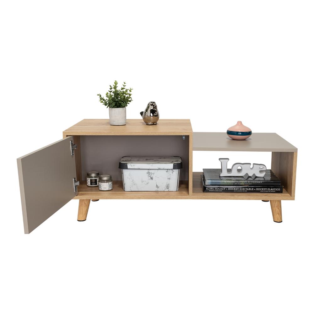 Mesa de Centro Trueno, Café Claro y Cocoa, con Amplio Espacio Ideal Para Ubicar Decoraciones (vista 5)