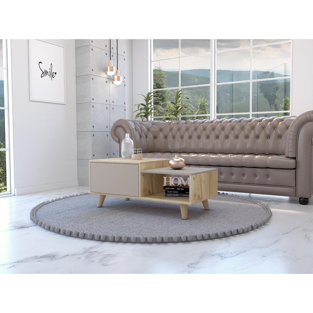 Mesa de Centro Trueno, Café Claro y Cocoa, con Amplio Espacio Ideal Para Ubicar Decoraciones (vista 7)
