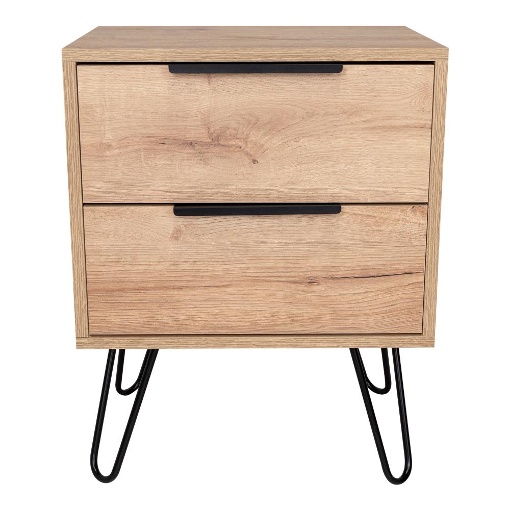 Velador Dos Cajones, FM Furniture 004C, Cafe Claro