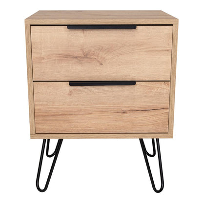 Velador Dos Cajones, FM Furniture 004C, Cafe Claro