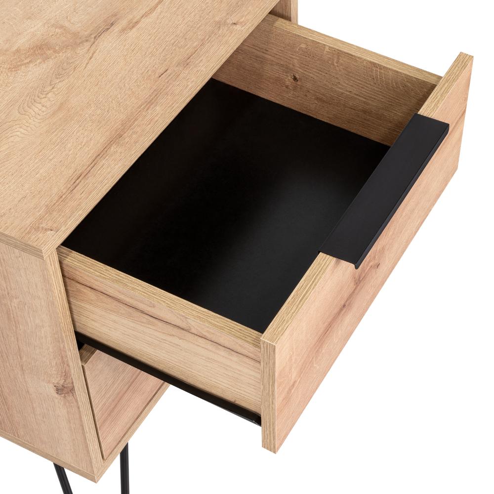 Velador Dos Cajones, FM Furniture 004C, Cafe Claro