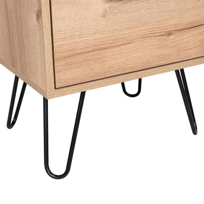 Velador Dos Cajones, FM Furniture 004C, Cafe Claro