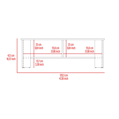 Rack Tv, Milan Y Blanco, Con Capacidad Para Televisor De 50 Pulgadas