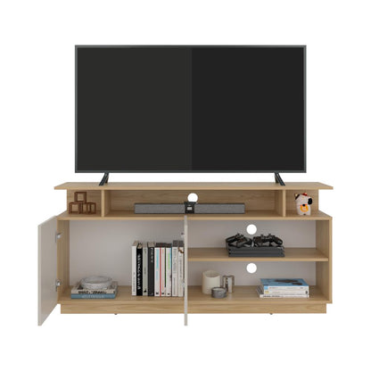 Mesa Para Tv Hope , Fresno Europeo y Capri, con espacio para TV de 65"