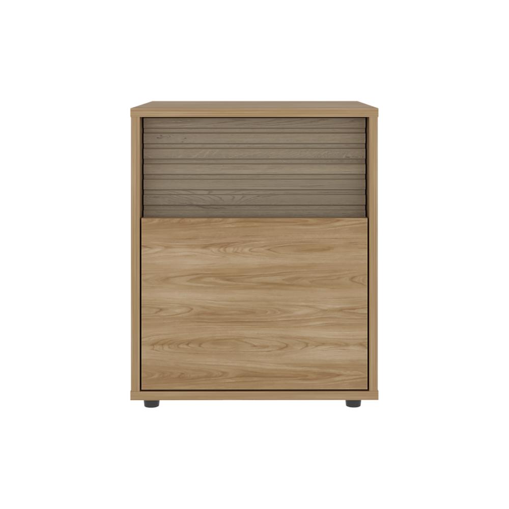 Velador Wandda, Fresno Europeo y Roble Natural, con un cajón para guardar objetos (vista 7)