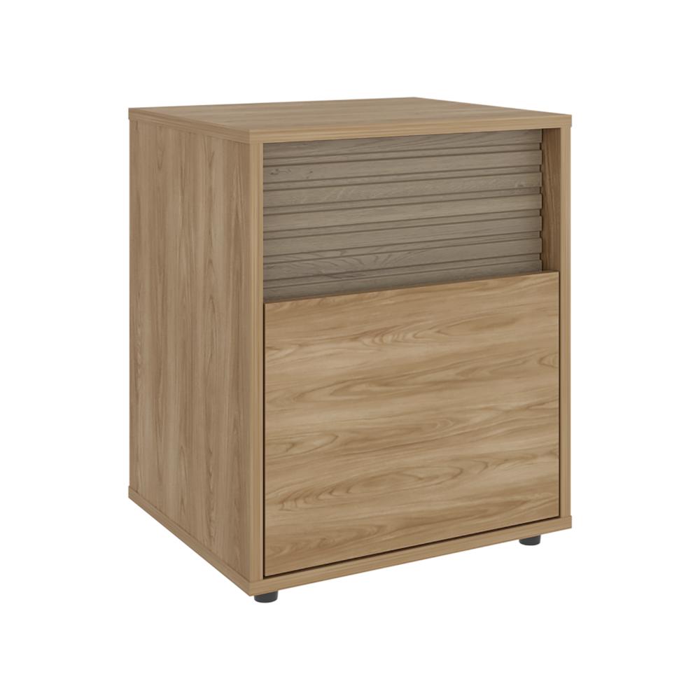 Velador Wandda, Fresno Europeo y Roble Natural, con un cajón para guardar objetos (vista 6)