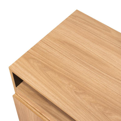 Velador Barin, Fresno Europeo y Wengue, con una puerta abatible (vista 14)