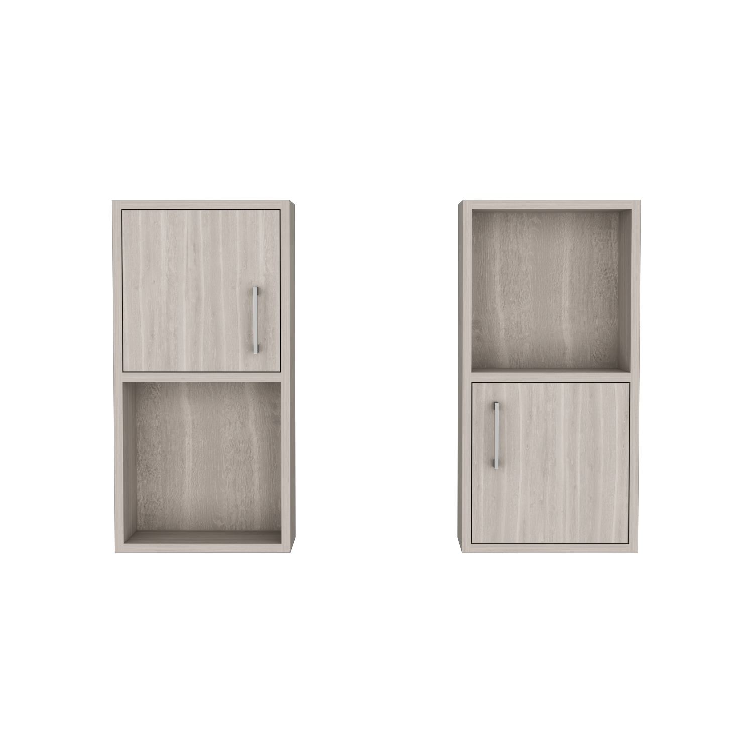 Mueble Auxiliar Bath X2, Bardolino, con puerta batiente y variedad de entrepaños para colocar objetos de aseo
