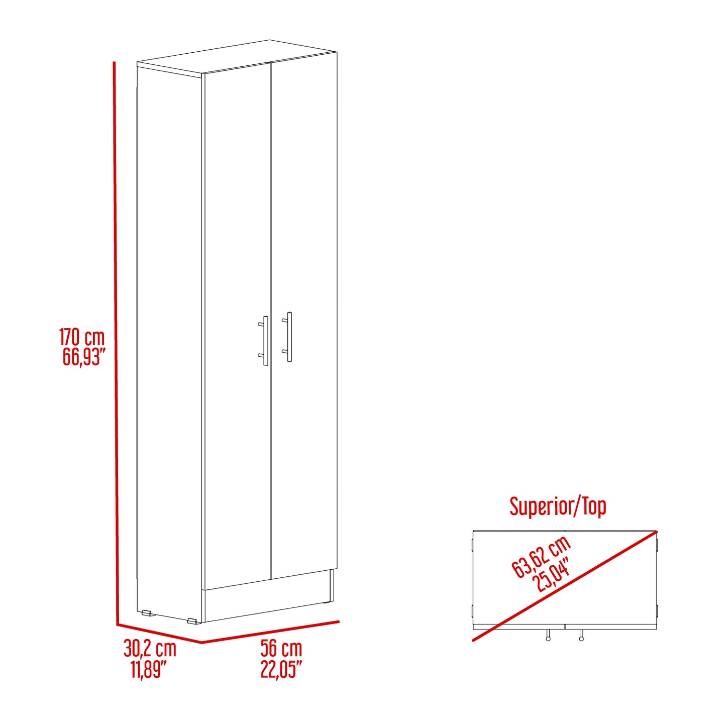 Mueble Despensa Multiusos Kitchen, Blanco