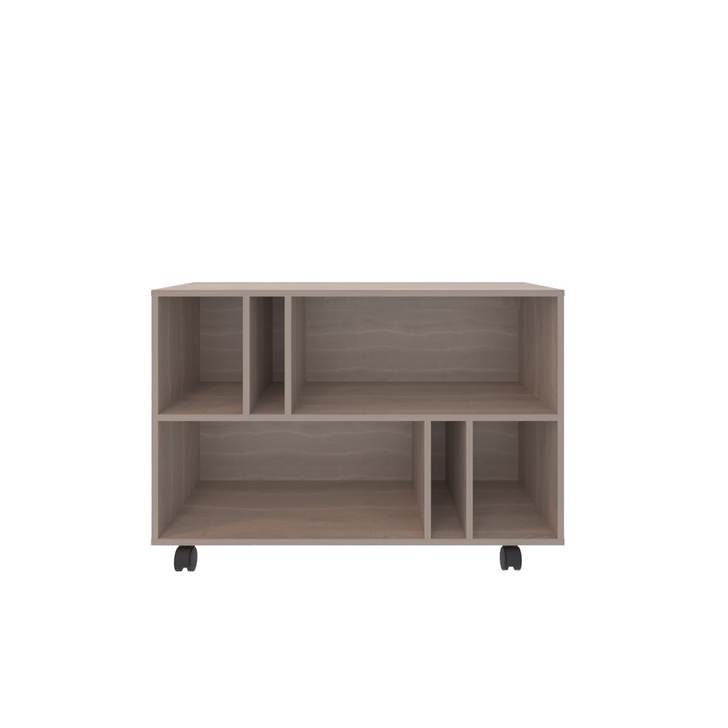 Mueble Funcional Joge, Bardolino, Con Varios Entrepañosy Rodachines