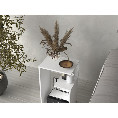 Mesa Aux Esquinera Riga Tres Niveles, Blanco