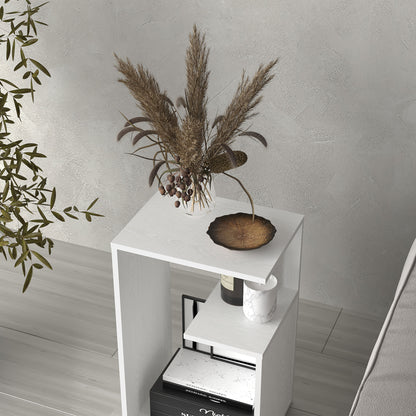 Mesa Lateral Funcional Everett, Color Blanco