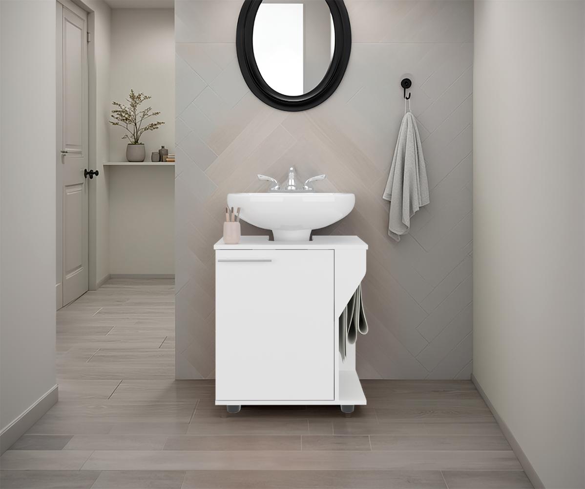 Mueble Para Lavamanos Phillips Con Una Puerta, Blanco