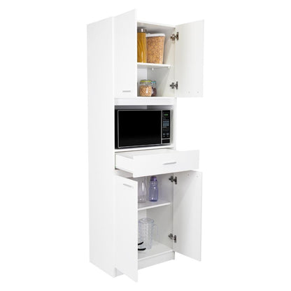 Mueble Microondas Fm Cuatro Puertas, Blanco